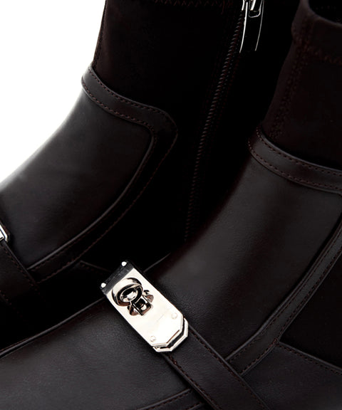 Anell Golf Ankle Spandex Buckle Boots - Brown