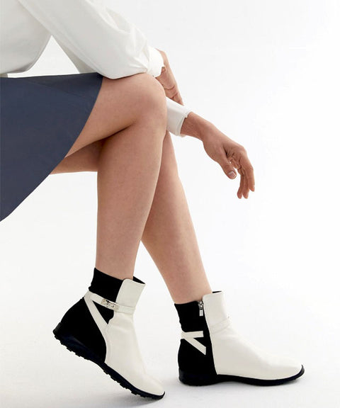 Anell Golf Classic Ankle Boots - Cream Ivory