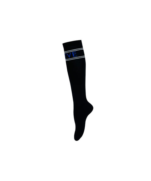 CREVE NINE: Double Stripe Knee Socks - 2 Colors