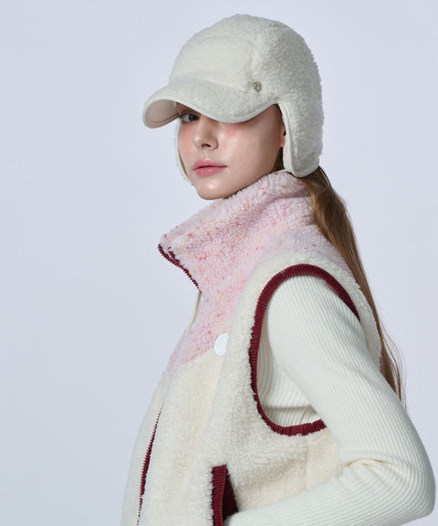 POSHERD Fleece Earflap Cap - Ivory