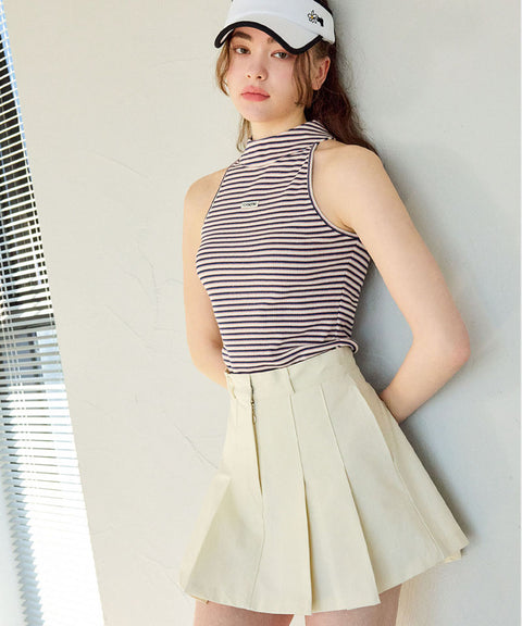 KANDINI Classic Pleated Skirt - Cream