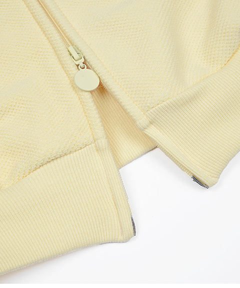 KANDINI French Terry 2-Way Zip-Up - Lemon