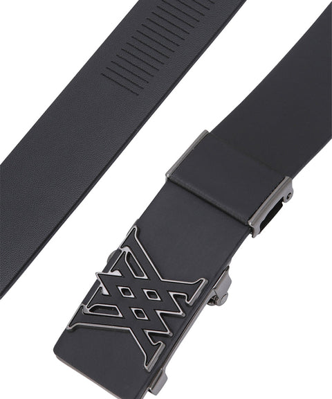 Men's Leather Auto Locking Belt - Black