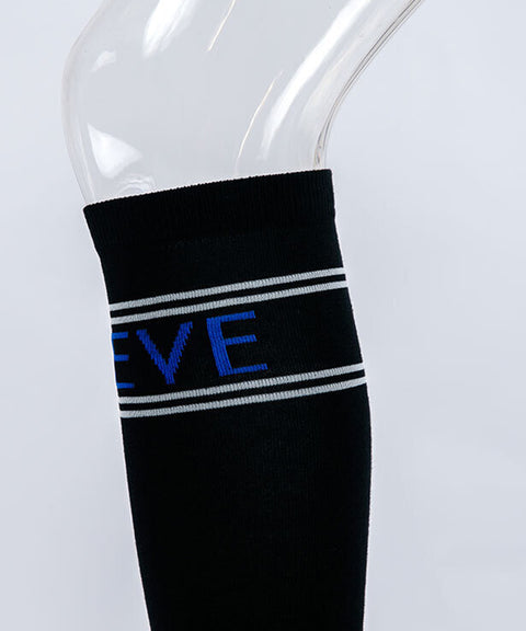 CREVE NINE: Double Stripe Knee Socks - 2 Colors