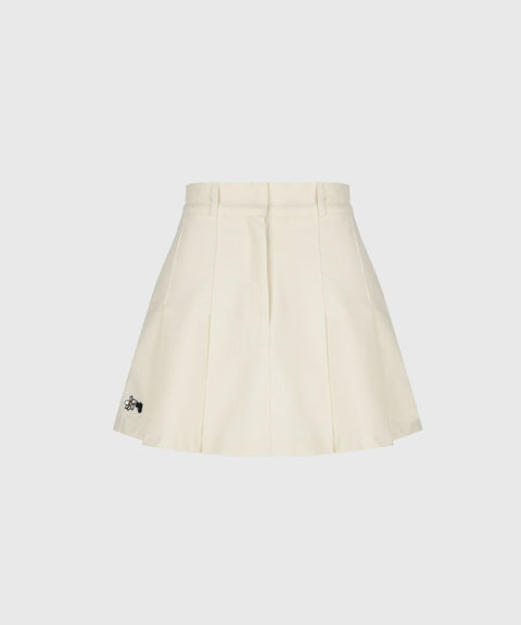 KANDINI Classic Pleated Skirt - Cream