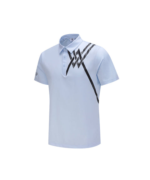 ANEW GOLF Men's SM Logo Point Short T-Shirt - Light Blue