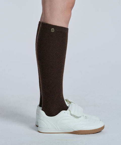 POSHERD Cashmere Knit Socks - Brown