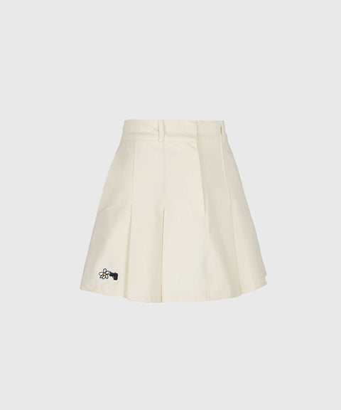 KANDINI Classic Pleated Skirt - Cream