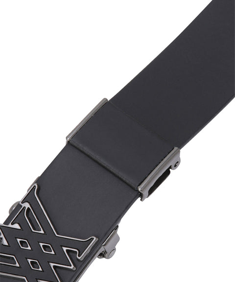 Men's Leather Auto Locking Belt - Black