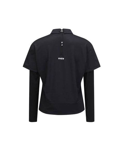 ANEW Golf Women's SM Hybrid Long T-Shirt - Black