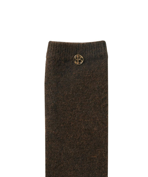 POSHERD Cashmere Knit Socks - Brown