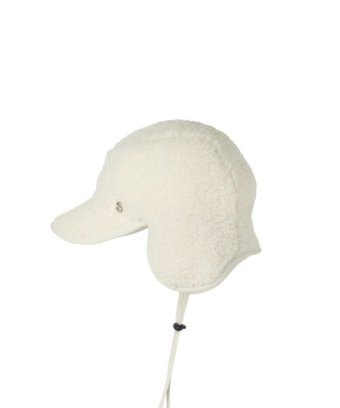 POSHERD Fleece Earflap Cap - Ivory