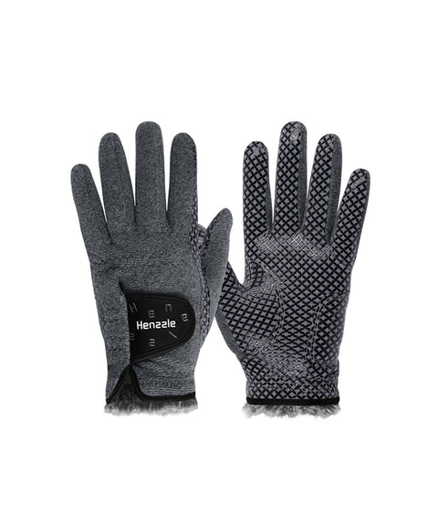 Henzzle Winter Golf Glove For Men (Both Hands) - Gray