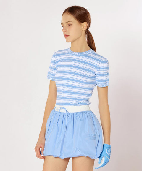 CREVE NINE: String Balloon Skirt - Sky Blue