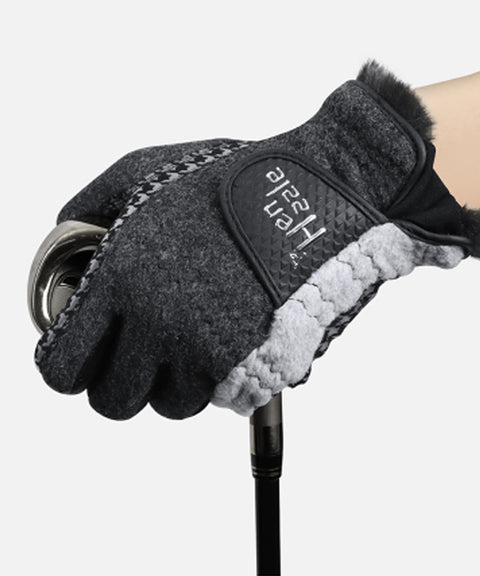 HENZZLE GOLF Hands Plus Winter Golf Gloves for Men - Black