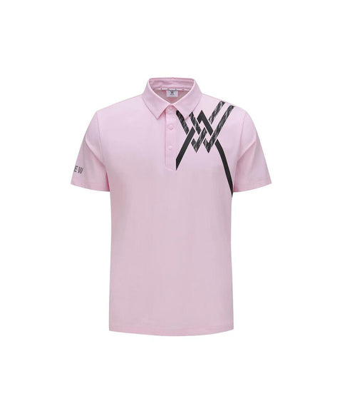 ANEW GOLF Men's SM Logo Point Short T-Shirt - Light Pink