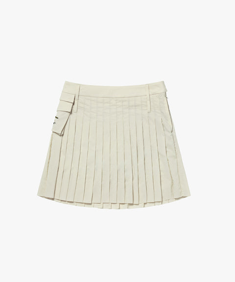 MCC Women's Out Pocket Pleats Skirt - Light Beige