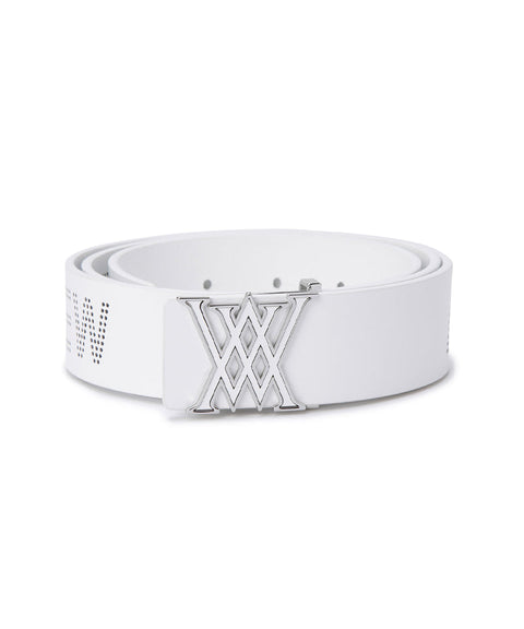 Women's Logo Punching Belt - White