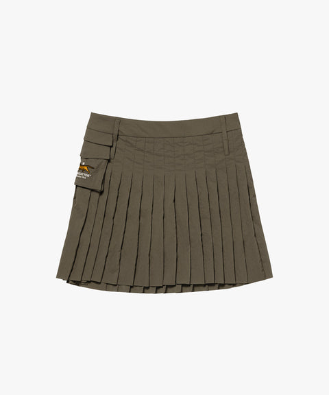 MCC Women's Out Pocket Pleats Skirt - Khaki