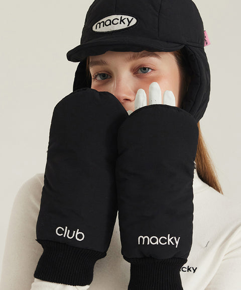 MACKY Golf: Logo Padded Glove - Black