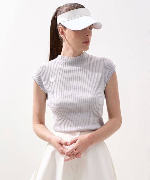 Anell Golf Cool Blend Knit Top - Soft Blue