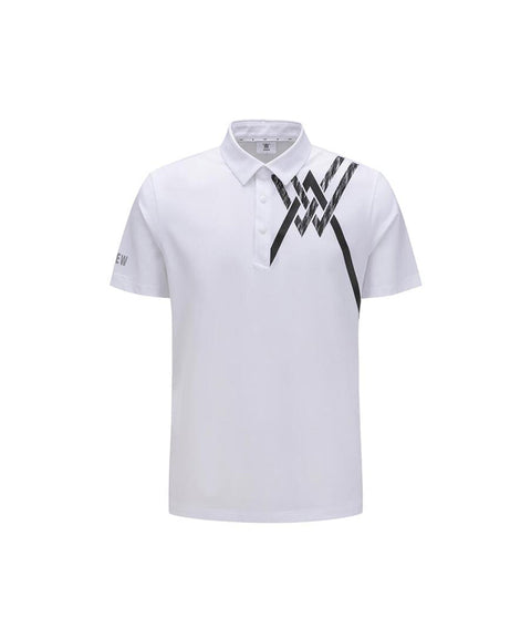 ANEW GOLF Men's SM Logo Point Short T-Shirt - White