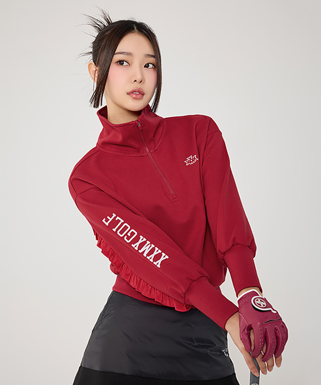 公式オンラインショップ 【XEXYMIX GOLF】Sleeve Frill Half Zip-up