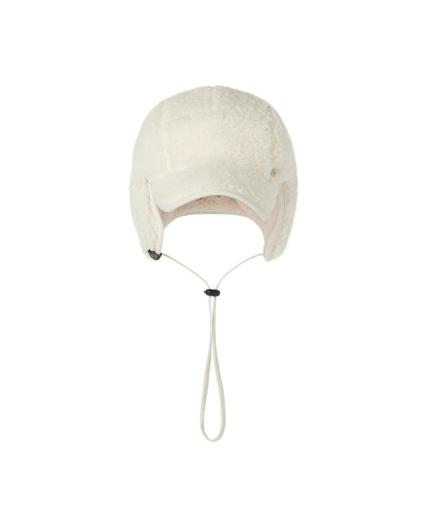 POSHERD Fleece Earflap Cap - Ivory