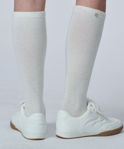 POSHERD Cashmere Knit Socks - Ivory