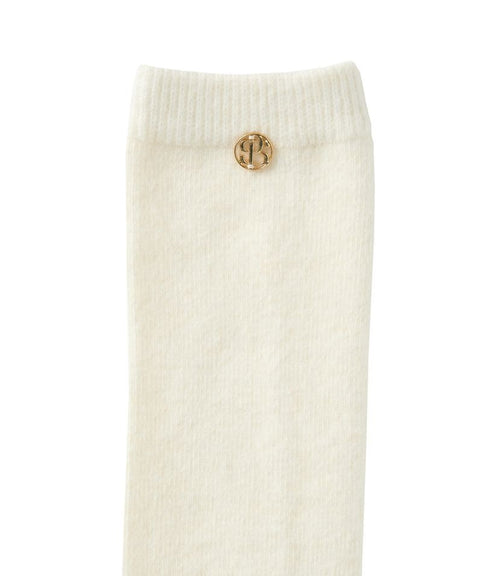 POSHERD Cashmere Knit Socks - Ivory