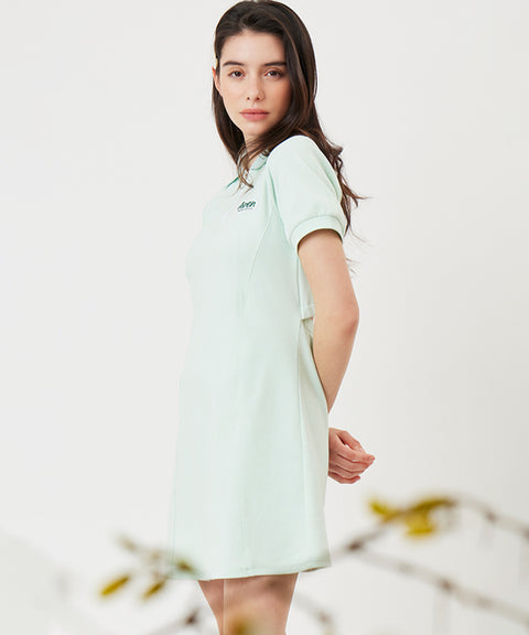 AVEN Back Open Dress - Mint