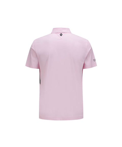 ANEW GOLF Men's SM Logo Point Short T-Shirt - Light Pink