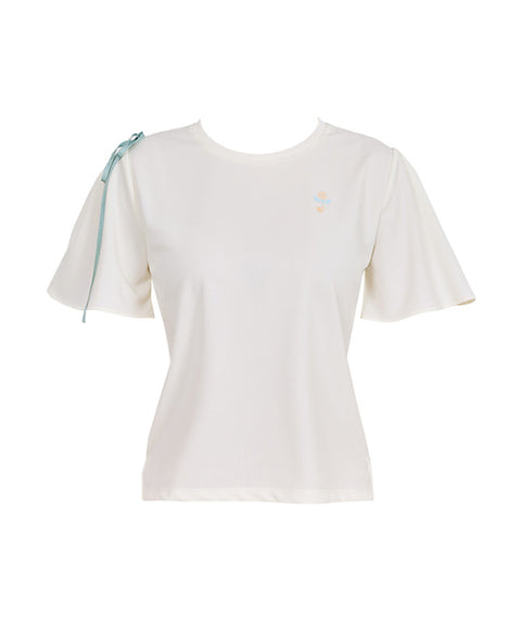 J.Jane Printed Half Sleeve T-Shirt - Cream