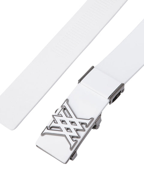 Men's Leather Auto Locking Belt - White