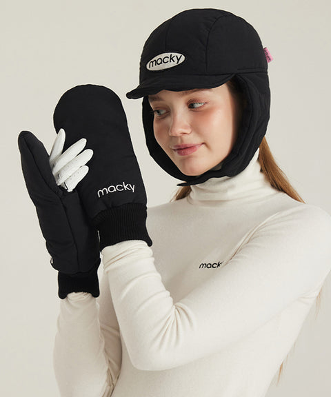 MACKY Golf: Logo Padded Glove - Black