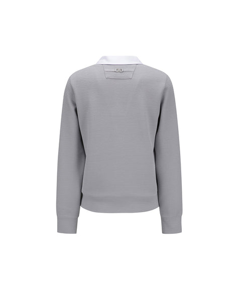 ANEW Golf Women's SP Collared Sweatshirt - Light Gray