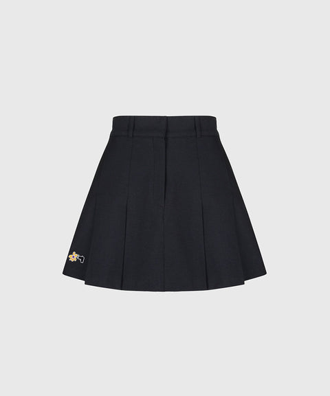 KANDINI Classic Pleated Skirt - Charcoal