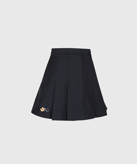 KANDINI Classic Pleated Skirt - Charcoal