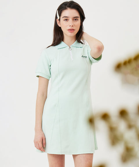 AVEN Back Open Dress - Mint