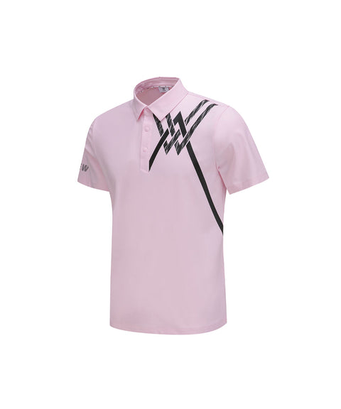 ANEW GOLF Men's SM Logo Point Short T-Shirt - Light Pink