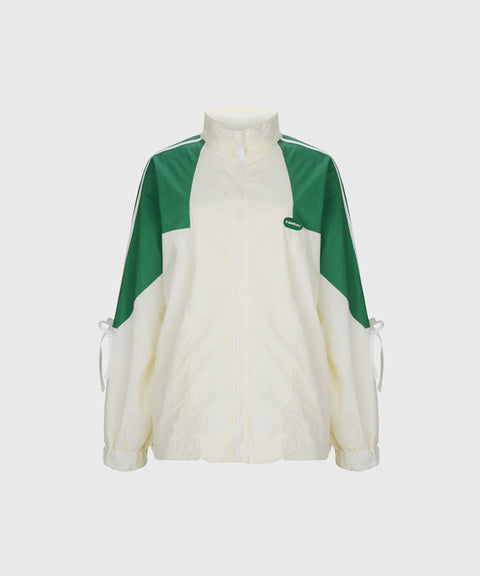 KANDINI Boyfriend Full-Zip Windbreaker - Green