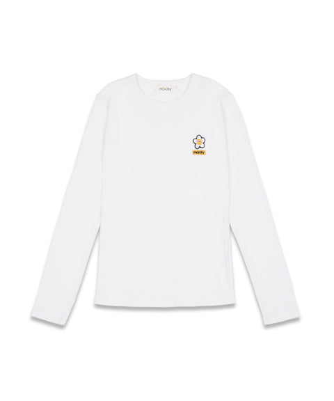 MACKY Golf: Daisy Patch Slim T-Shirt - White