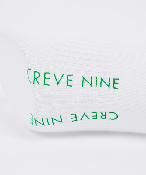 CREVE NINE: Women's Mid Neck Striped Socks - Ivory