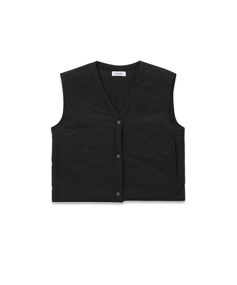 MACKY Golf: V Padding Crop Vest - Black