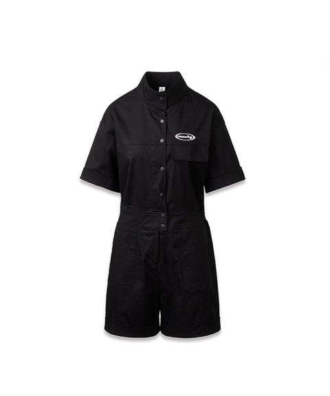 MACKY Golf: Hole In Half Neck Jumpsuit - Black