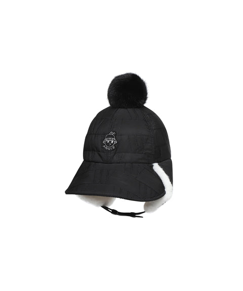 WideAngle: Co Quilted Modified Earflap Cap L - Black