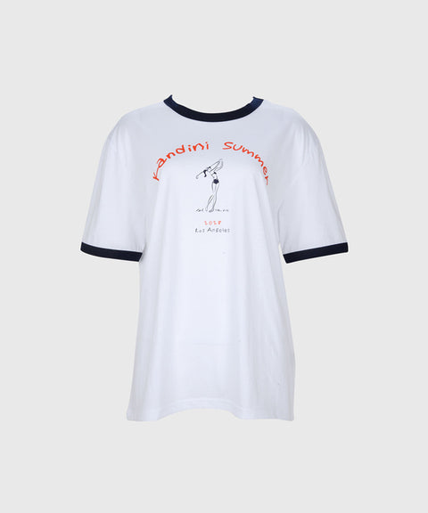 KANDINI Summer Print T-Shirt - White