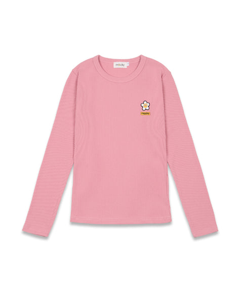 MACKY Golf: Daisy Patch Slim T-Shirt - Pink