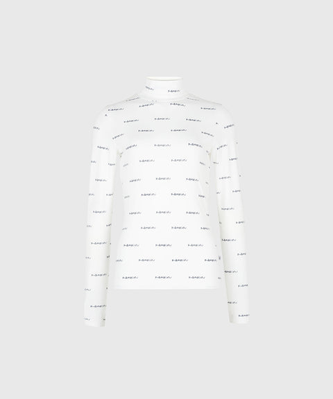 KANDINI Logo High-Necked Tee - Ivory