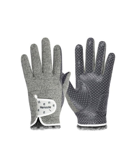 Henzzle Winter Golf Glove For Women (Both Hands) - Light Gray